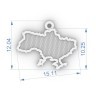 Подвеска «Украина» из белого золота 128481100