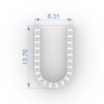 Кольє з літерою U в білому золоті, з діамантами 134051121