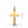 Крестик з червоного золота, з діамантами 110982421
