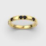 Обручка у жовтому золоті, з чорними діамантами 247561622