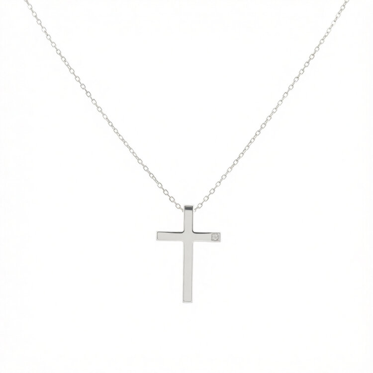 Хрест Diamond Love з діамантом THEKT1-P-W