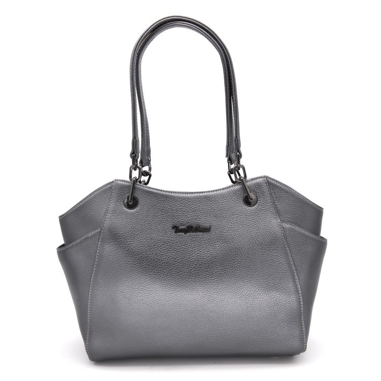 Женская сумка Tony Bellucci из натуральной кожи стального цвета