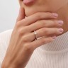 Каблучка з комбінованого золота, з діамантами 225841121
