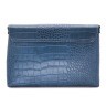 Жіноча Італійська сумка Ripani з тисненням із натуральної шкіри синього кольору