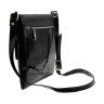 Женская сумка из натуральной гладкой кожи черного цвета Facebag