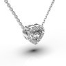 Кольє "Серце" з білого золота, з діамантами 722201121