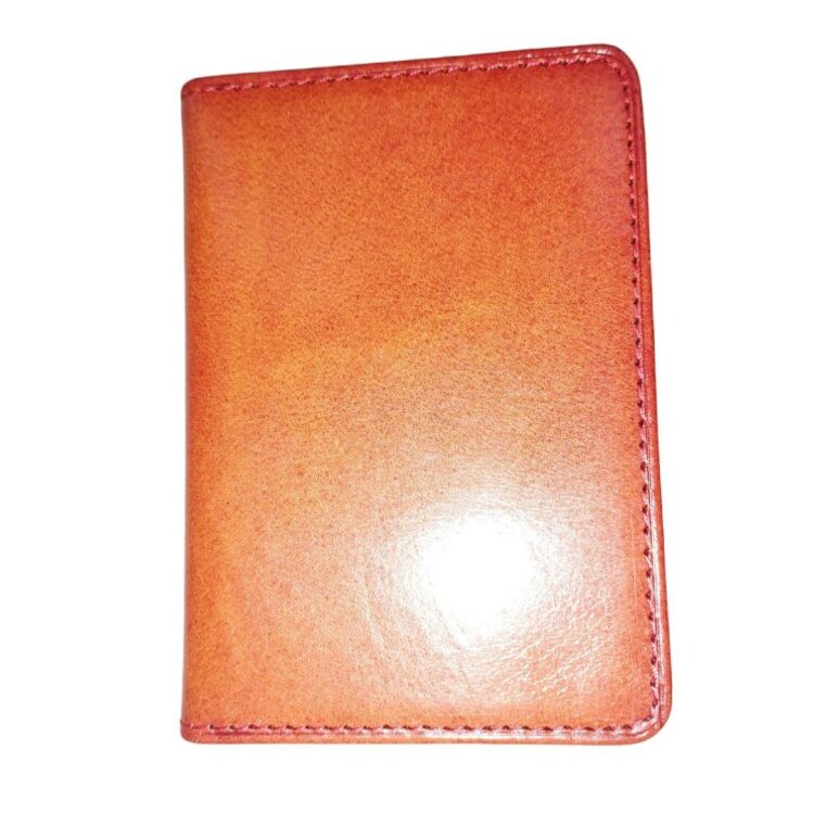 Візитниця шкіряна Facebag коричневого кольору 8082